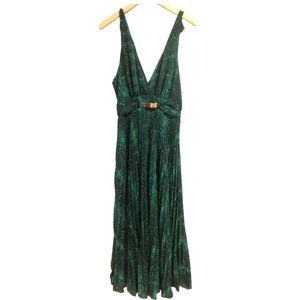 Marciano Guess Green Emerald Snake Dress Gold Size 6 Womens Party Event Cocktail